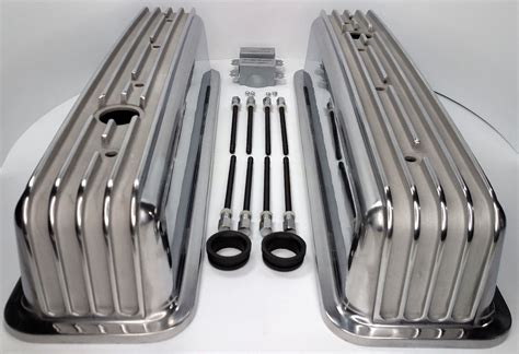 center bolt fabricated aluminum valve covers|chevy 350 corvette valve covers.